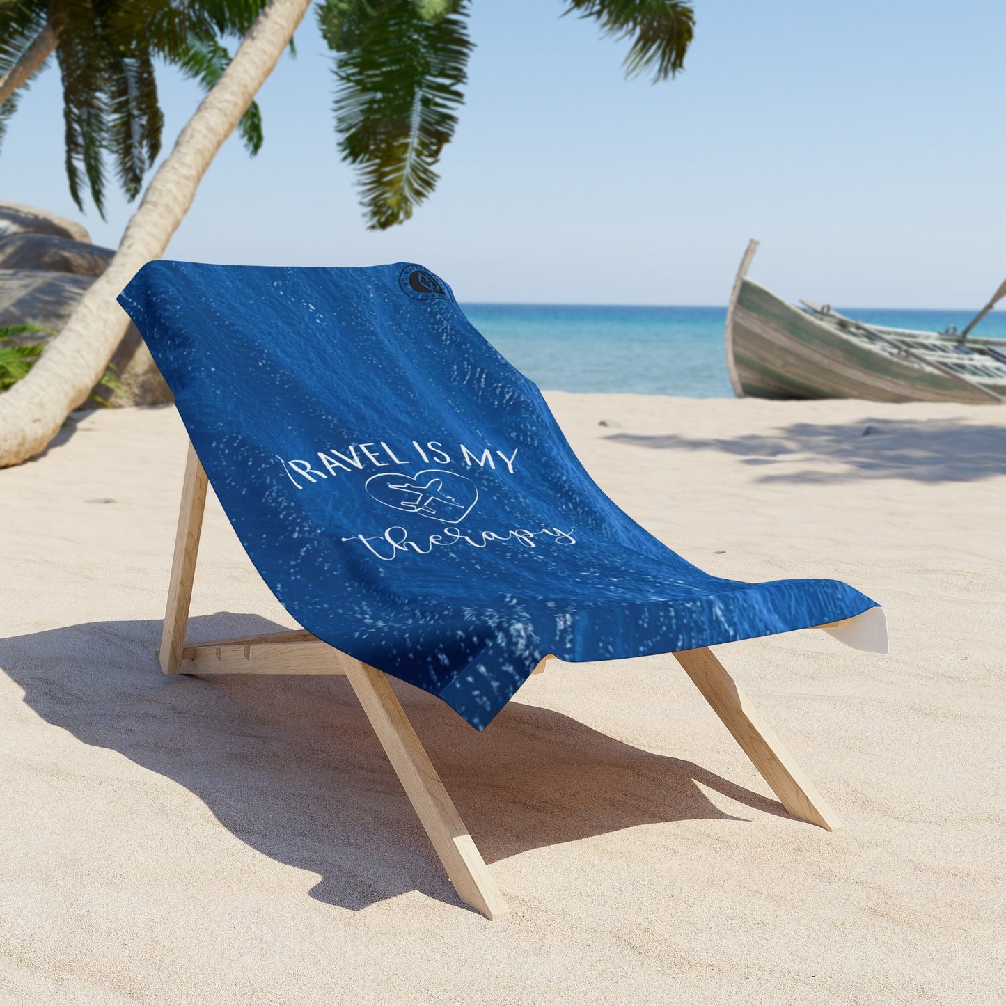 Travel is my Therapy Beach Towel